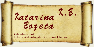 Katarina Bozeta vizit kartica